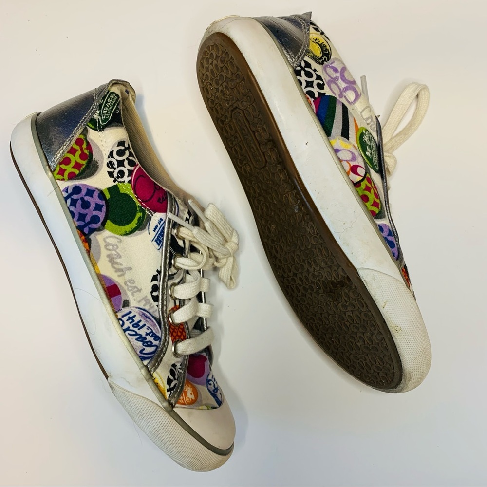 Coach Barrett Graphic Poppy Sneaker sz6 - Picture 4 of 13